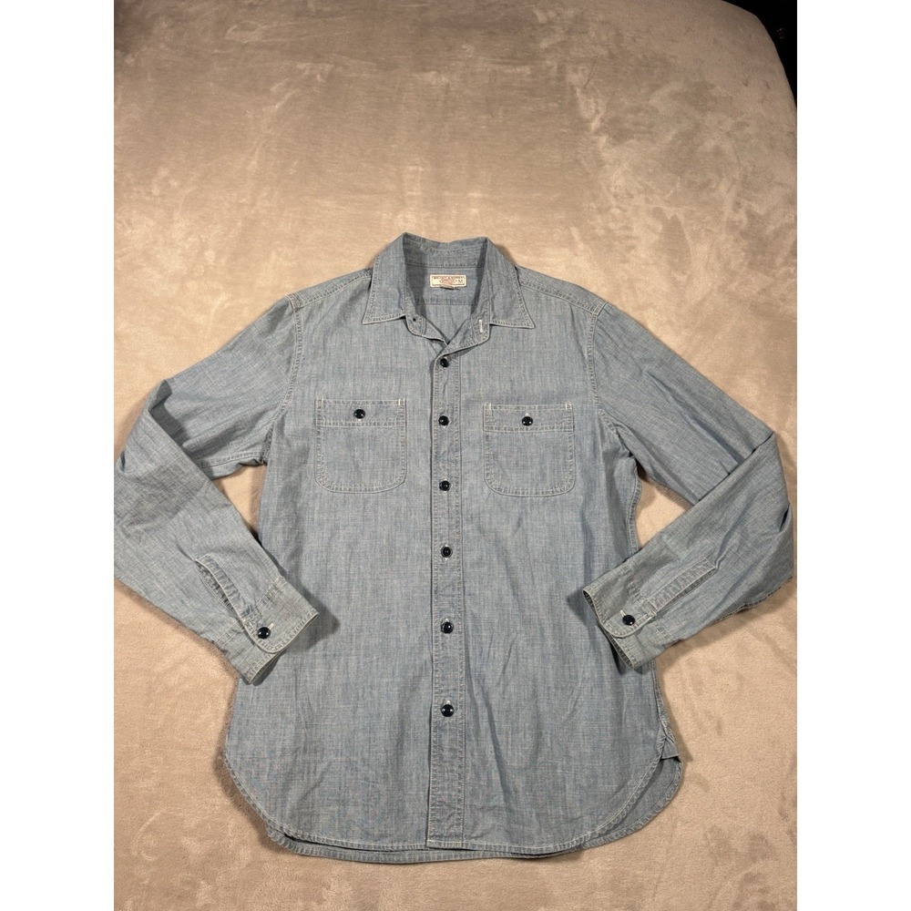 Wallace and Barnes Chambray Shirt Size Medium Blue MINT